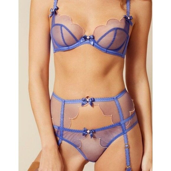 Agent Provocateur Lorna Blue Peach Bra NWT - Picture 3 of 14